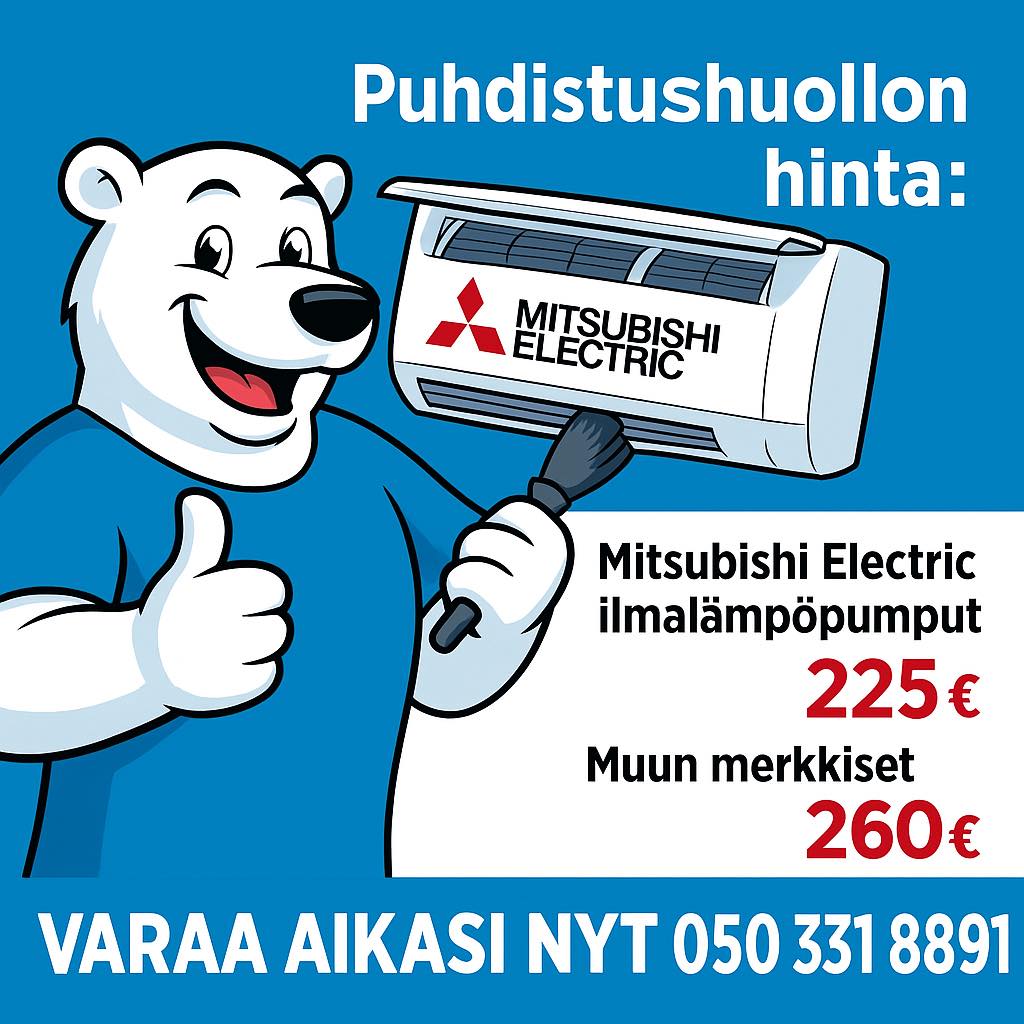 Yli-Lohikoski Oy ilmalämpöpumppujen puhdistushuolto
